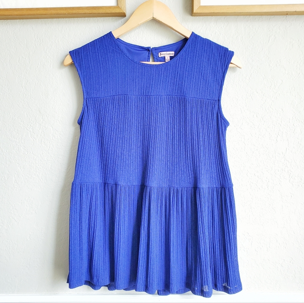 Juicy Couture Peplum Sleeveless Top - SZ S